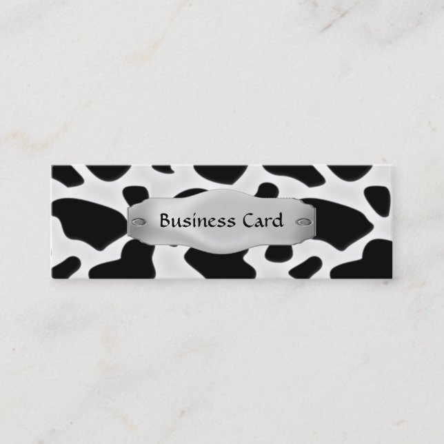 Tarjeta de Presentación Elegante Vaca Impresa Meta (Anverso)