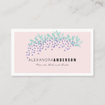 Elegante Wisteria Rubor Pink Mommy Business Card
