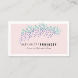 Tarjeta De Presentación Elegante Wisteria Rubor Pink Mommy Business Card