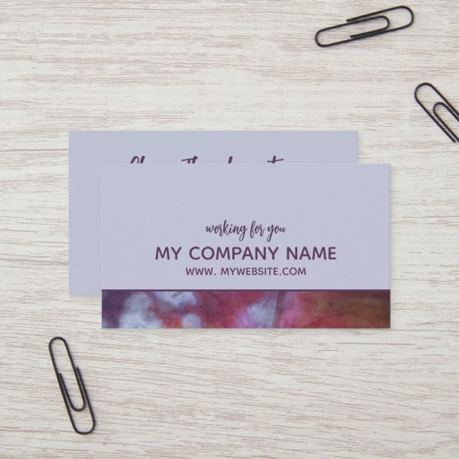 Tarjeta de presentación elegante y artística moder (Anverso/Reverso In Situ)