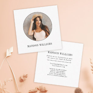 Tarjeta De Presentación Elegante y minimalista red social de fotografía s