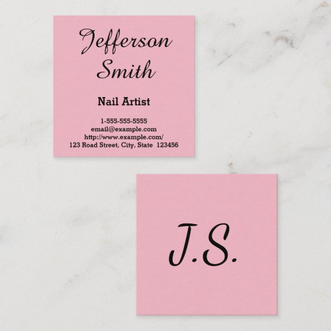 Tarjeta de presentación elegante y sencilla para a (Anverso / Reverso)
