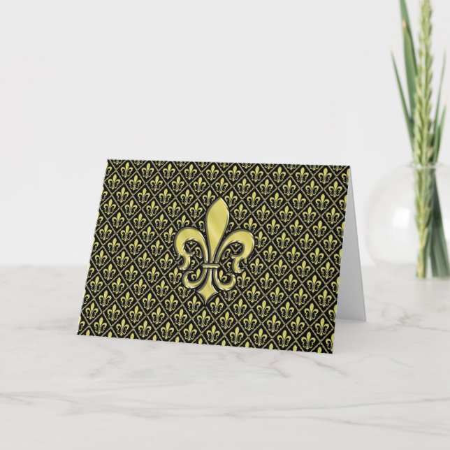 Tarjeta de presentación Elelgant Fleur de Lis Desi (Anverso)