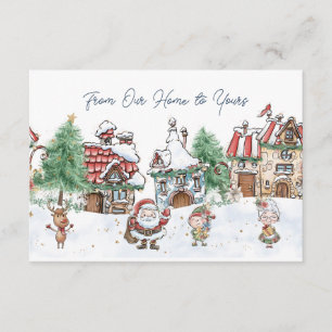 Tarjeta de presentación Elf Rudolph de Santa Navid