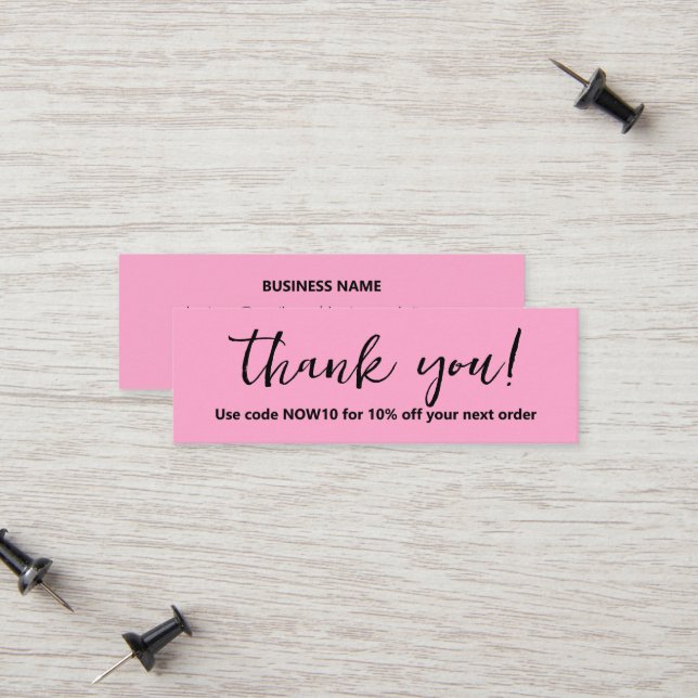 Tarjeta De Presentación Empresarial Agradecimiento Insertar (Anverso/Reverso In Situ)