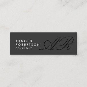 Tarjeta de presentación empresarial de moda gris l