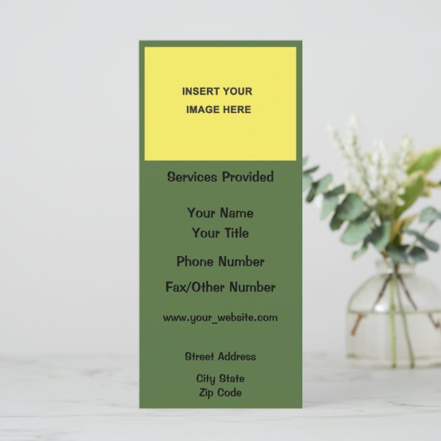 Tarjeta de presentación en blanco (Anverso de pie)