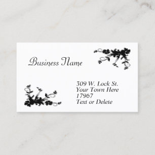 Tarjeta de presentación en blanco y negro