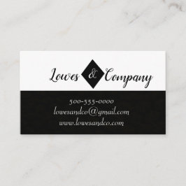 Tarjeta de presentación en blanco y negro