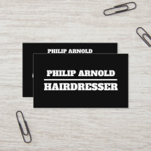 Tarjeta de presentación en blanco y negro