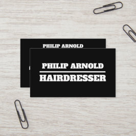 Tarjeta de presentación en blanco y negro