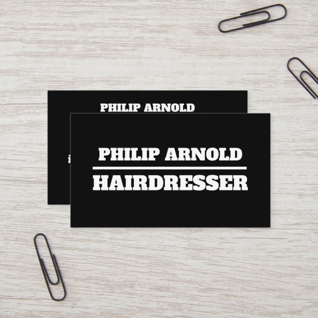 Tarjeta de presentación en blanco y negro (Anverso/Reverso In Situ)