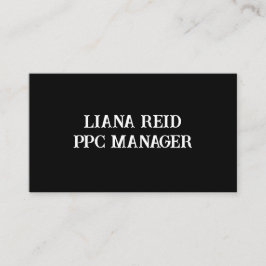 Tarjeta de presentación en blanco y negro