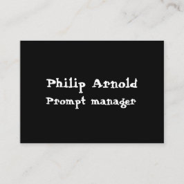 Tarjeta de presentación en blanco y negro