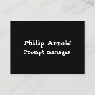 Tarjeta de presentación en blanco y negro