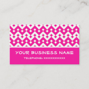 Tarjeta de presentación en blanco y rosa a Persona