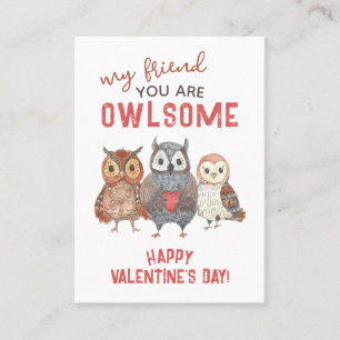 Tarjeta De Presentación Eres un impresionante Owls Classroom Valentine Car