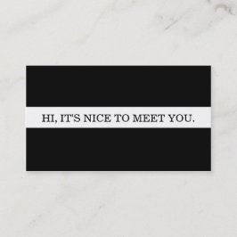 Tarjeta De Presentación Es agradable conocerte.