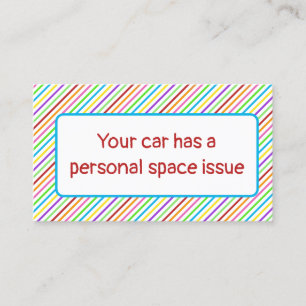 Tarjeta De Presentación Estacionamiento malo inteligente
