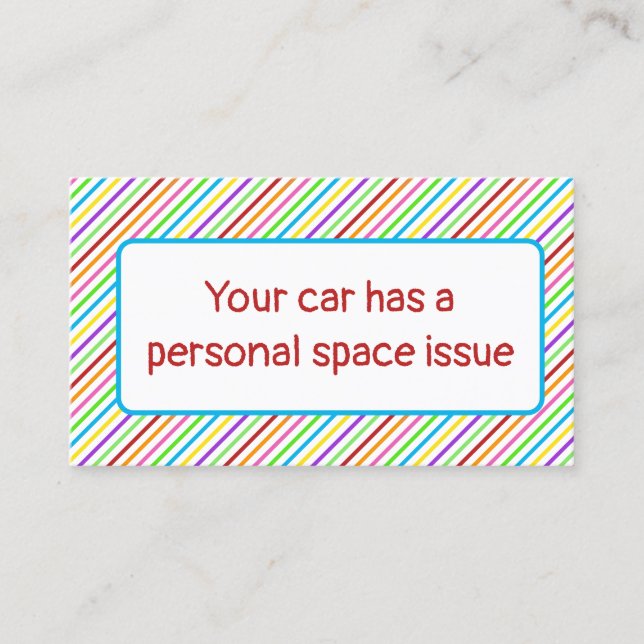 Tarjeta De Presentación Estacionamiento malo inteligente (Anverso)