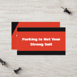 Tarjeta De Presentación Estacionamiento malo sarcástico