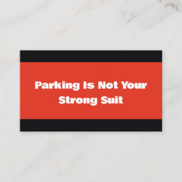 Tarjeta De Presentación Estacionamiento malo sarcástico