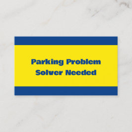 Tarjeta De Presentación Estacionamiento malo sarcástico