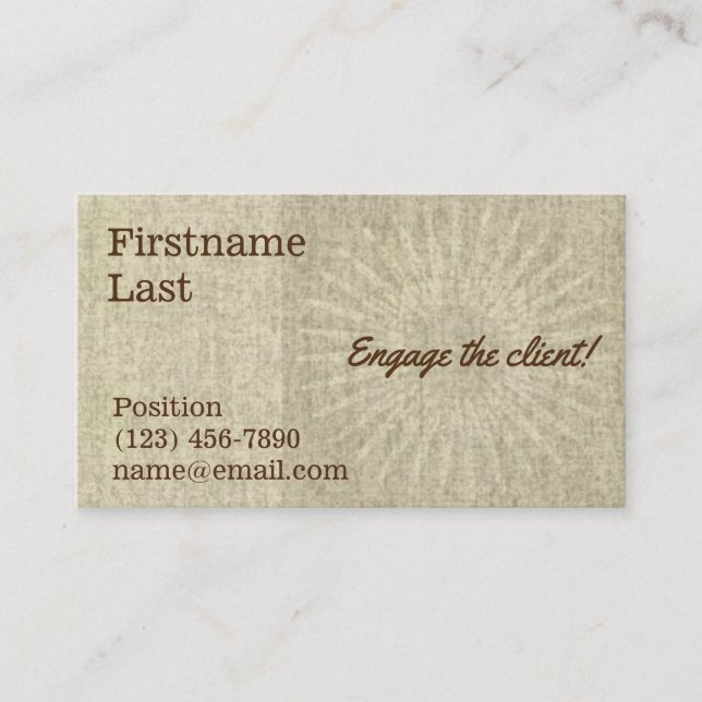 Tarjeta de presentación estándar de 3,5" x 2,0" (Anverso)