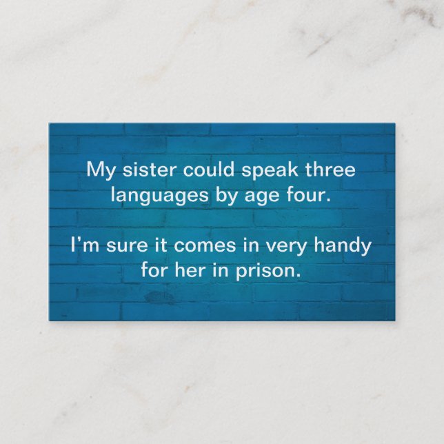 Tarjeta De Presentación Este su para hacer que los competimommies cierran (Anverso)