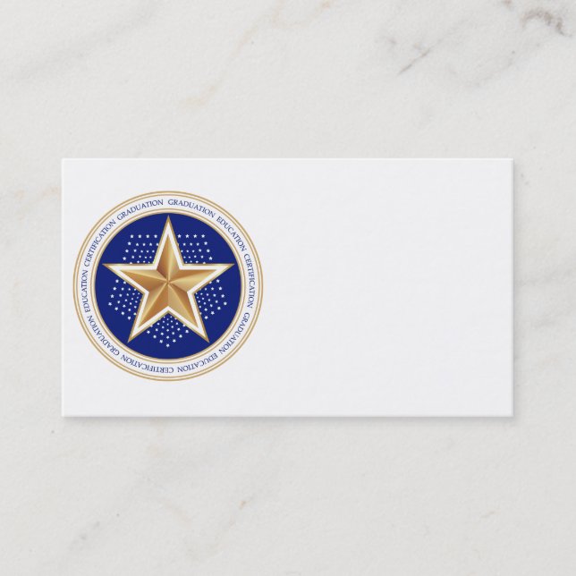 Tarjeta De Presentación estrella de graduación (Anverso)