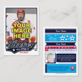 Tarjeta De Presentación Estrella de hockey - Estadísticas de tiradores