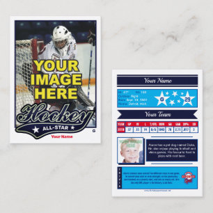 Tarjeta De Presentación Estrella de hockey - Goalie Stats
