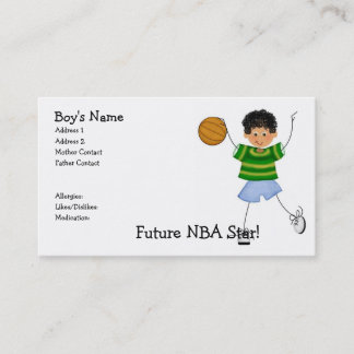 Tarjeta De Presentación ¡Estrella Futura de la NBA! Cartas de llamadas de
