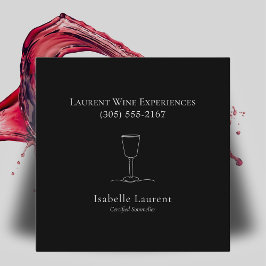 Tarjeta De Presentación Experto minimalista en vinos de sumiller