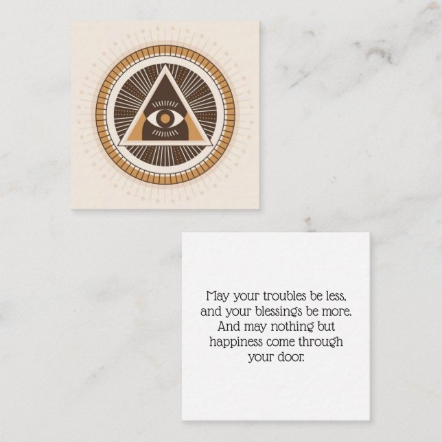Tarjeta De Presentación Eye Of Providence Protection Pass Along Cards (Anverso / Reverso)