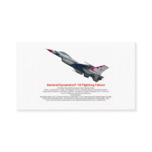 Tarjeta de presentación F-16 Falcon Fighter Jet