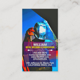 Tarjeta De Presentación Fabricación de Metal y Servicios de Soldadura   Co