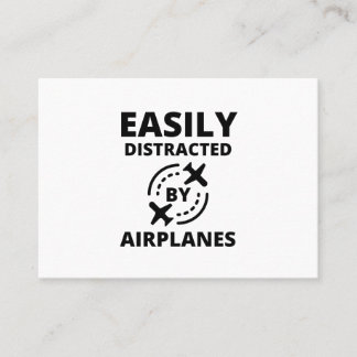 Tarjeta De Presentación Fácilmente distraído por aviones divertido aviador