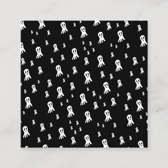 Tarjeta De Presentación Fantasmas oscuros de Halloween (Anverso)