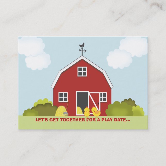 Tarjeta De Presentación Fecha de reproducción de Barnyard (Anverso)