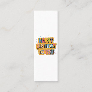 Tarjeta De Presentación Feliz cumpleaños con patrón