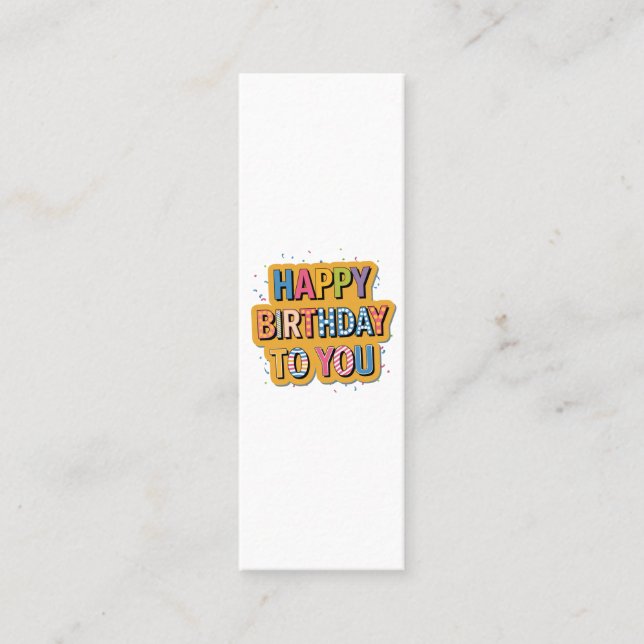 Tarjeta De Presentación Feliz cumpleaños con patrón (Anverso)