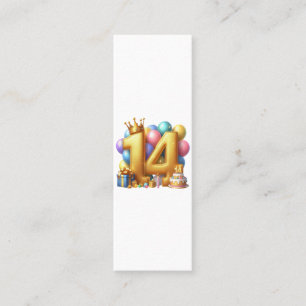 Tarjeta De Presentación Feliz cumpleaños dorado 14