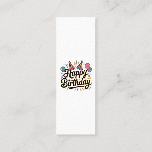 Tarjeta De Presentación Feliz cumpleaños festivo (Anverso)