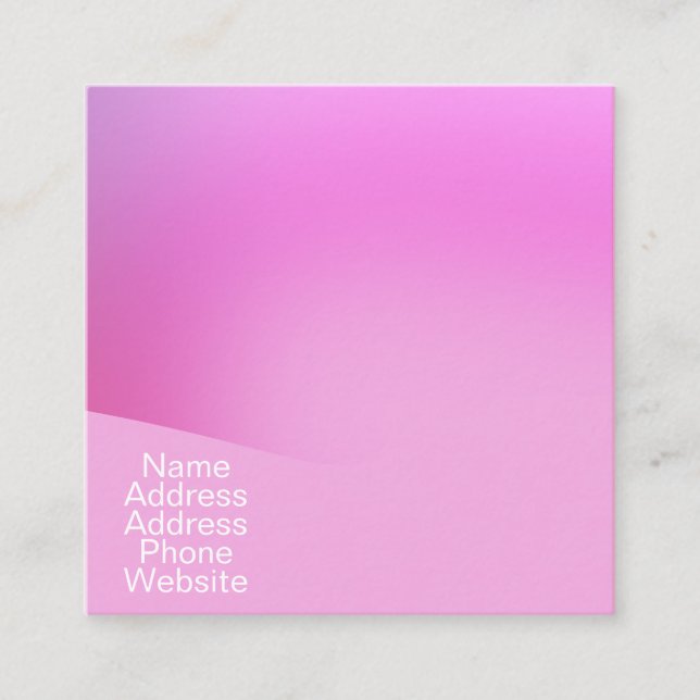 Tarjeta de presentación femenina (Anverso)