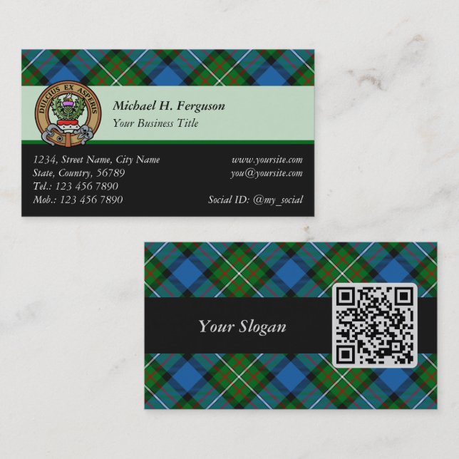 Tarjeta de presentación Ferguson Tartan (Anverso / Reverso)
