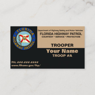 Tarjeta de presentación FHP Florida Highway Patrol