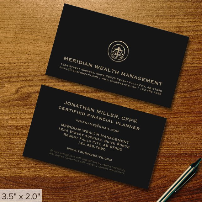 Tarjeta de presentación financiera Sleek (Subido por el creador)