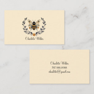 Tarjeta De Presentación Firma de guión personalizada floral abeja