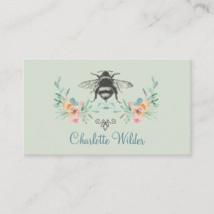 Tarjeta De Presentación Firma de guión Verde de abeja personalizado